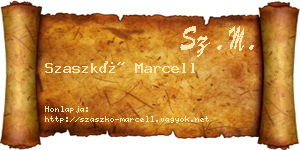 Szaszkó Marcell névjegykártya