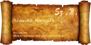 Szaszkó Marcell névjegykártya