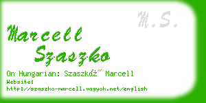 marcell szaszko business card